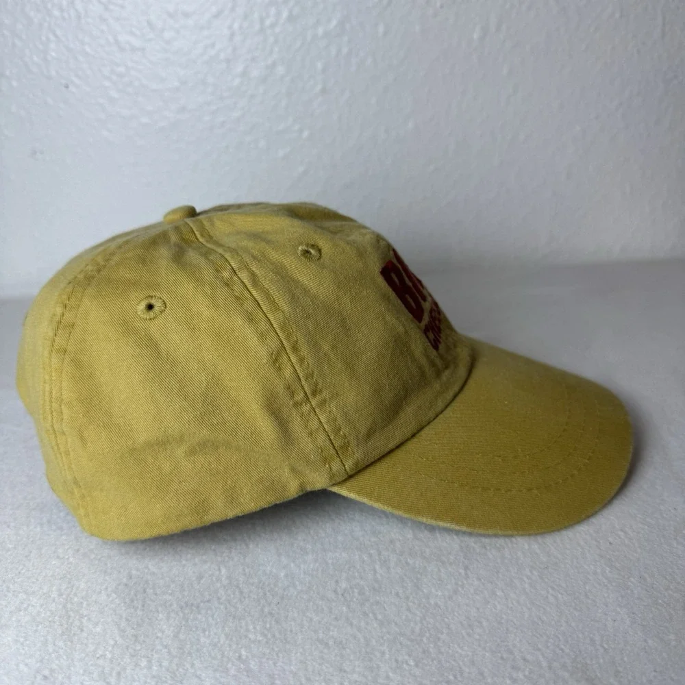 Murrays Big Cheese Hat Yellow Leather Adjustable Strapback Cap Adams Cotton